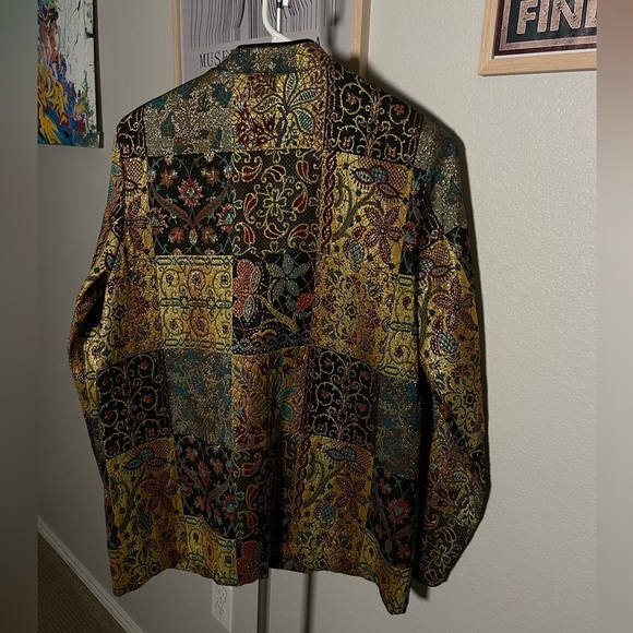 Industries B Gold Patterned Jacket - Picture 6 of 8